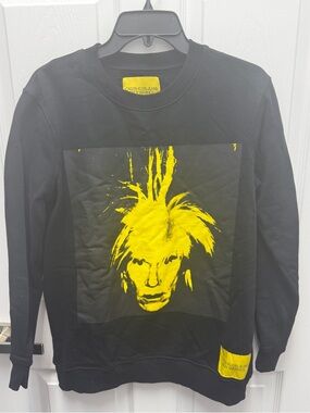 Calvin Klein Jeans X Andy Warhol Black Crewneck Sweatshirt with Yellow Graphic